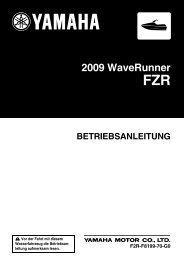 Yamaha FZR SVHO - 2009 - Manuale d'Istruzioni Deutsch