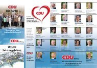 Flyer der CDU zur positiven Leistungsbilanz - Gunnar Koerdt