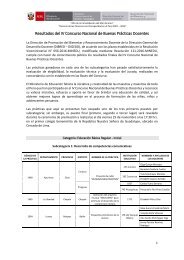 Resultados del IV Concurso Nacional de Buenas Prácticas Docentes