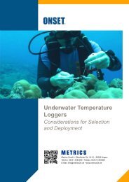 Underwater Temperature Loggers: Considerations for Selection and Deployment