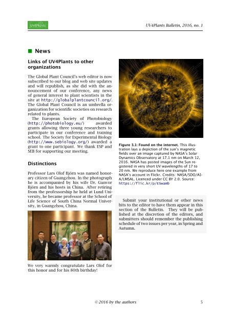 UV4Plants Bulletin 2016:1