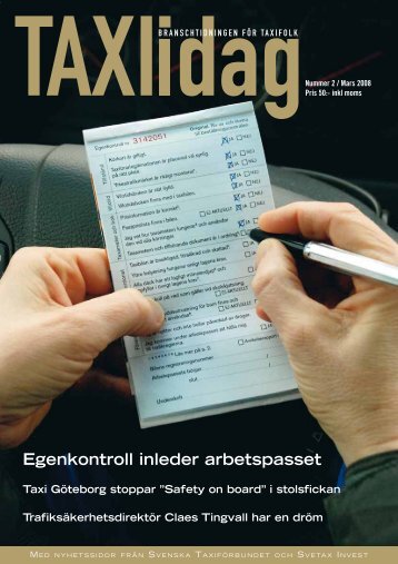 Egenkontroll inleder arbetspasset - Taxi idag