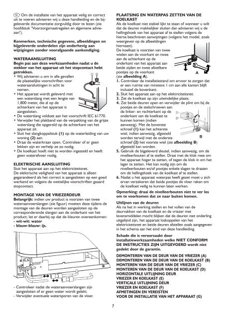 KitchenAid GC2010 HNKBS - Side-by-Side - GC2010 HNKBS - Side-by-Side NL (859512515000) Installazione