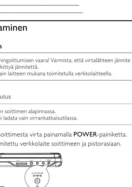 Philips Lecteur de DVD portable - Mode d&rsquo;emploi - FIN