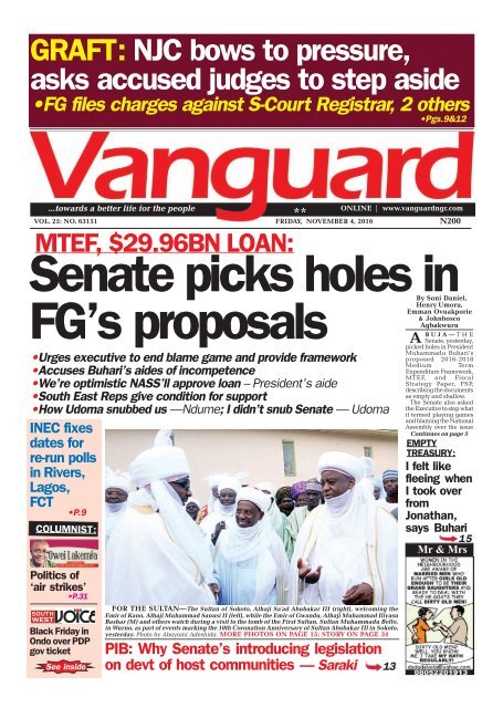 Senate picks holes in FG's proposals