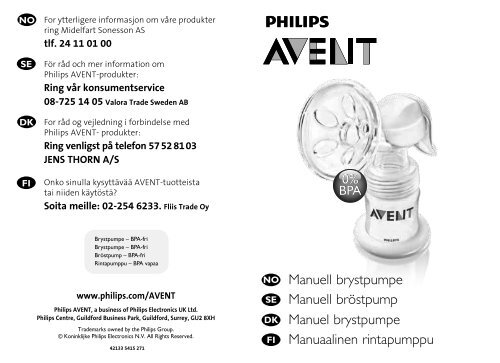 Philips Avent Kit de solutions d'allaitement - Mode d’emploi - FIN