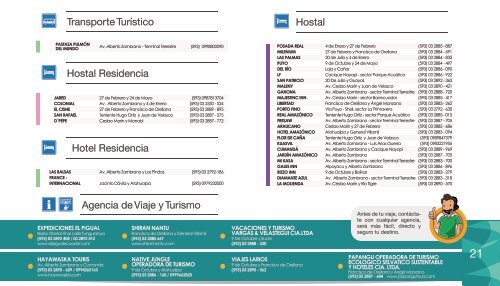 Actividades para disfrutar Sitios de interés Contactos y mapas