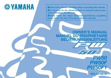 Yamaha PW50 - 2015 - Manuale d'Istruzioni FranÃ§ais