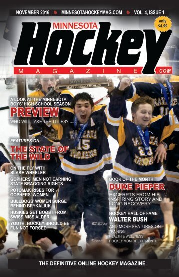 Minnesota Hockey Magazine for Nov. 2016 (volume 4, issue 1)