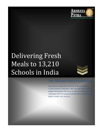 Delivering Mid-day Meals to Schools in India