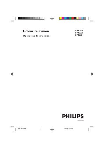 Philips TÃ©lÃ©viseur - Mode dâemploi - ENG