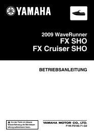 Yamaha FX SHO - 2009 - Manuale d'Istruzioni Deutsch