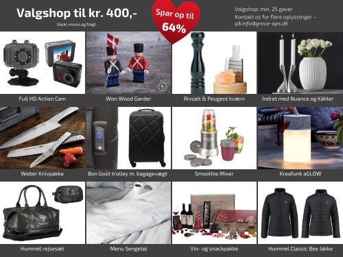 Valgshop til kr. 400,-