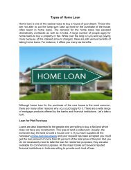 Types of Home Loan