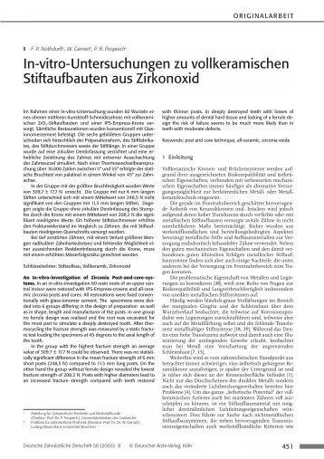 In-vitro-Untersuchungen zu vollkeramischen ... - Zahnheilkunde.de