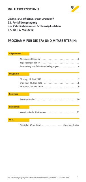 PROGRAMM FÜR DIE ZFA UND MITARBEITER(IN) - Sylter Woche