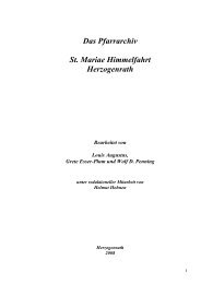Pfarrarchiv St. Mariä Himmelfahrt Findbuch - Katholische ...