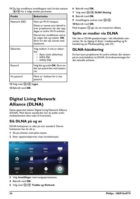 Philips Projecteur LED intelligent Screeneo - Mode d&rsquo;emploi - NOR