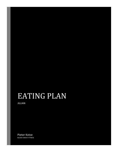 JILLIAN EATING PLAN