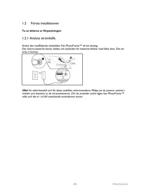 Philips PhotoFrame - Mode d&rsquo;emploi - SWE