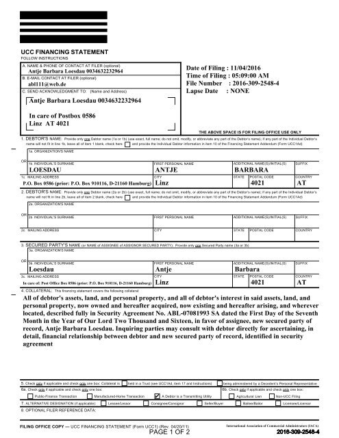 UCC 1 LOESDAU 04.11.16filingDetail