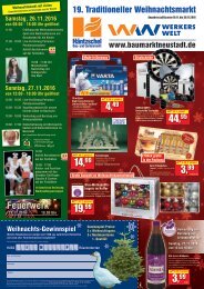 Werbung Weihnachtsmarkt 2016 Häntzschel