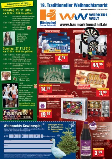 Werbung Weihnachtsmarkt 2016 Häntzschel