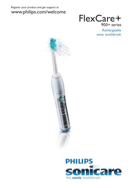 Philips Sonicare FlexCare+ Brosse &agrave; dents &eacute;lectrique - Mode d&rsquo;emploi - ENG