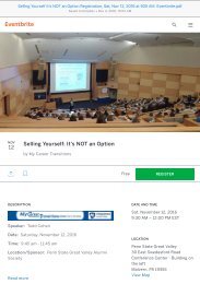Selling Yourself It's NOT an Option Registration, Sat, Nov 12, 2016 at 930 AM  Eventbrite