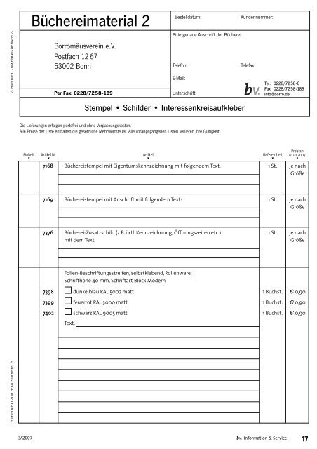 Information & Service 3-07 - Borromedien