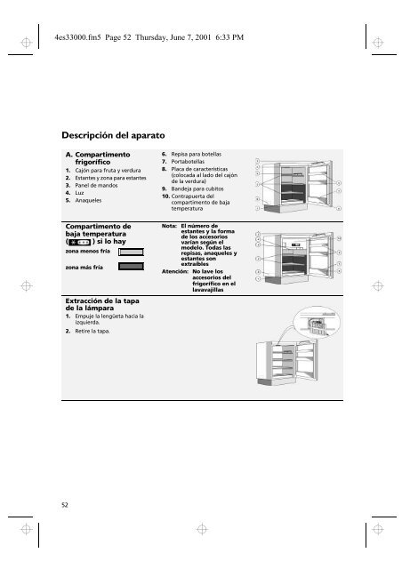 KitchenAid UVIE 1400/A - Refrigerator - UVIE 1400/A - Refrigerator ES (855066701000) Istruzioni per l'Uso