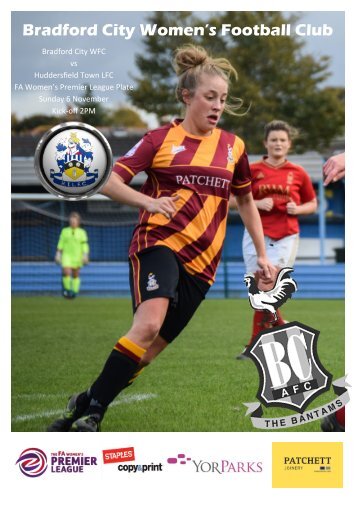 Bradford City WFC vs Huddersfield Town LFC Programme