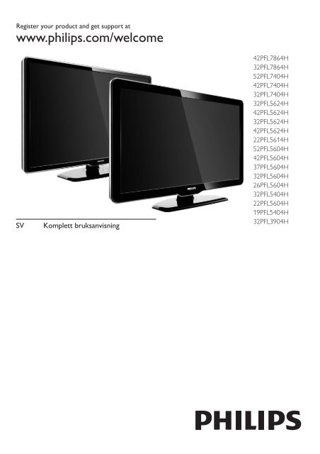 Philips TV LCD - Mode d&rsquo;emploi - SWE