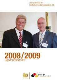 2008/2009 - Zentralverband des Deutschen Bäckerhandwerks e. V.