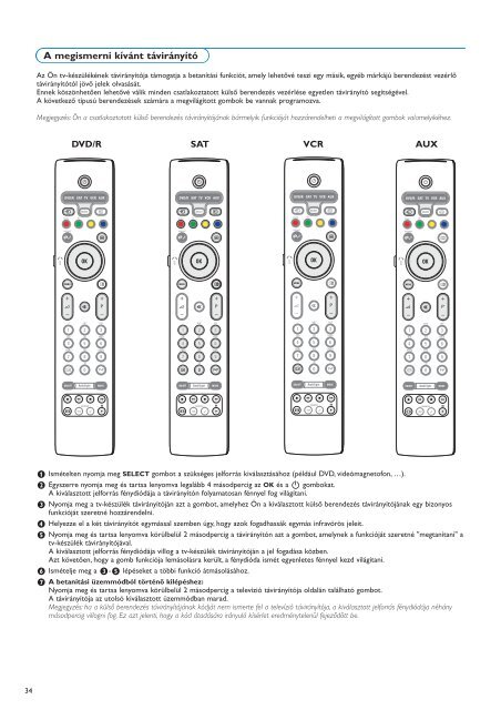 Philips Cineos T&eacute;l&eacute;viseur &agrave; &eacute;cran large - Mode d&rsquo;emploi - HUN