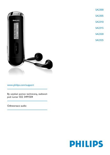 Philips Baladeur audio &agrave; m&eacute;moire flash - Mode d&rsquo;emploi - POL