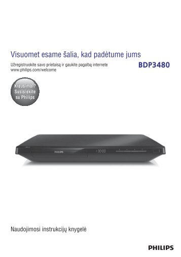 Philips 3000 series Lecteur Blu-ray / DVD - Mode dâemploi - LIT