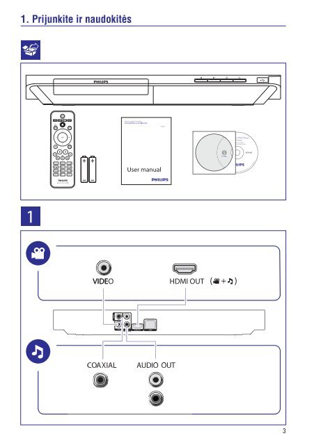 Philips 3000 series Lecteur Blu-ray / DVD - Mode d&rsquo;emploi - LIT