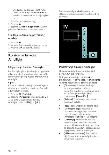 Philips T&eacute;l&eacute;viseur LED - Mode d&rsquo;emploi - SRP