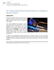 SC Advisors Real Estate Orlando Projects in Singapore Review Projects