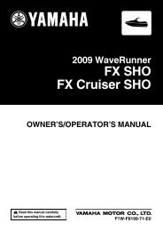 Yamaha SVHO - 2009 - Manuale d'Istruzioni English