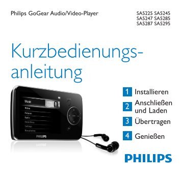 Philips GoGEAR Baladeur vidÃ©o - Guide de mise en route - DEU