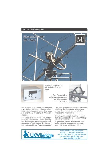 MT - 3000 Elevations-Rotor - bei UKW-Berichte