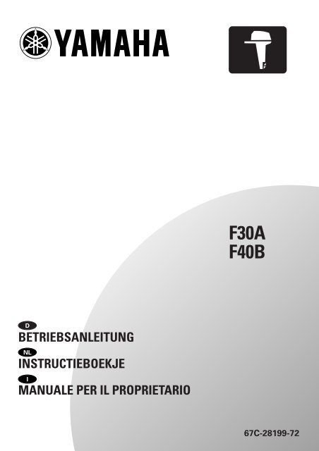 Yamaha F30A - 2002 - Manuale d'Istruzioni Nederlands
