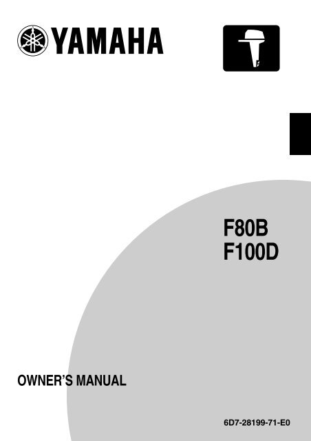 Yamaha F100D - 2006 - Manuale d'Istruzioni English