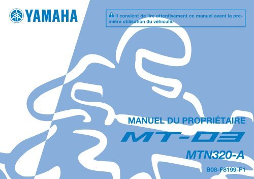 Yamaha MT-03 - 2016 - Manuale d'Istruzioni Fran&ccedil;ais