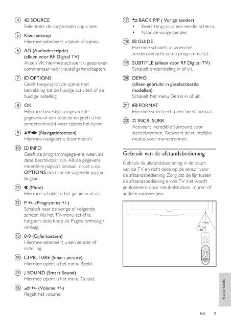 Philips TV LCD - Mode d&rsquo;emploi - NLD