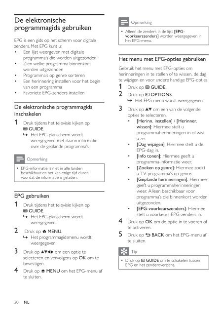 Philips TV LCD - Mode d&rsquo;emploi - NLD