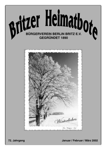 Britzer Heimatbote Januar/Februar/März 2002