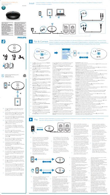 Philips Adaptateur Hi-Fi BluetoothÂ® - Mode dâemploi - DEU